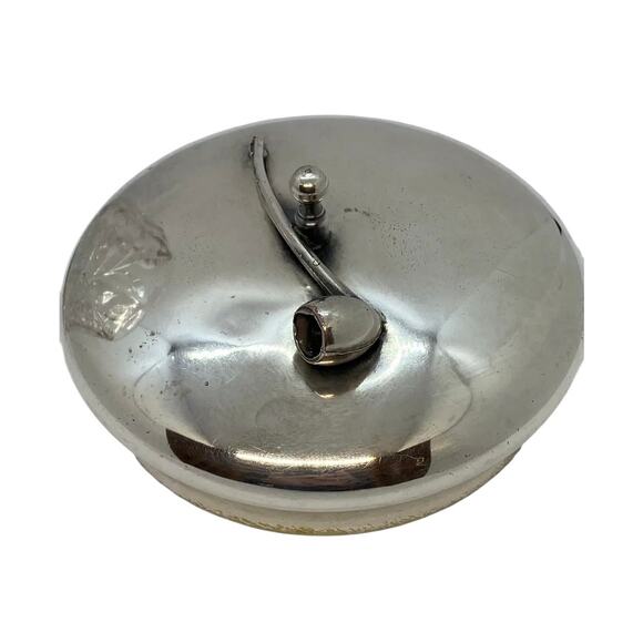 1920’s Arts & Crafts Glass Pipe Tobacco Humidor With Pipe Design Lid - Picture 10 of 12